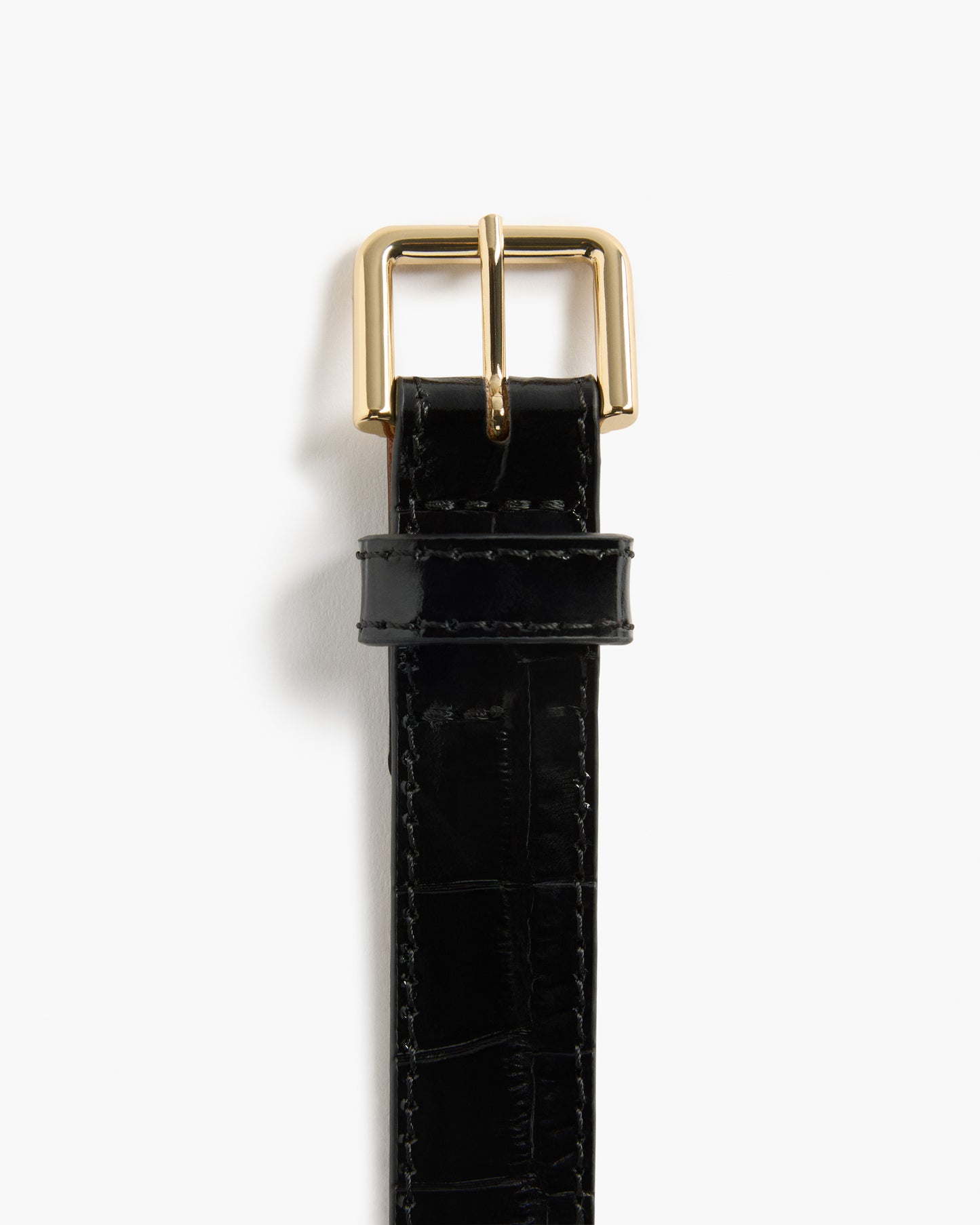Barbara Belt Leather Black Croco