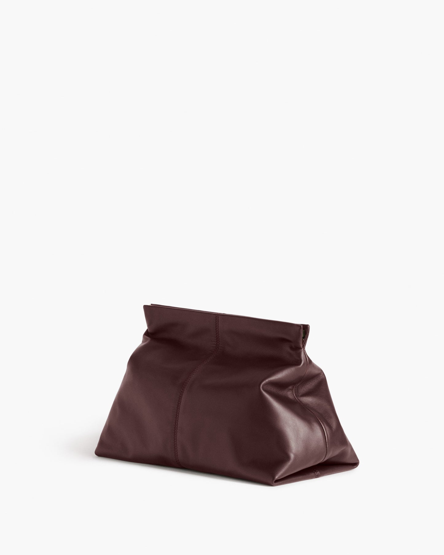 Clay Clutch Leather Burgundy