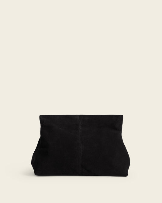 Clay Clutch Suede Black