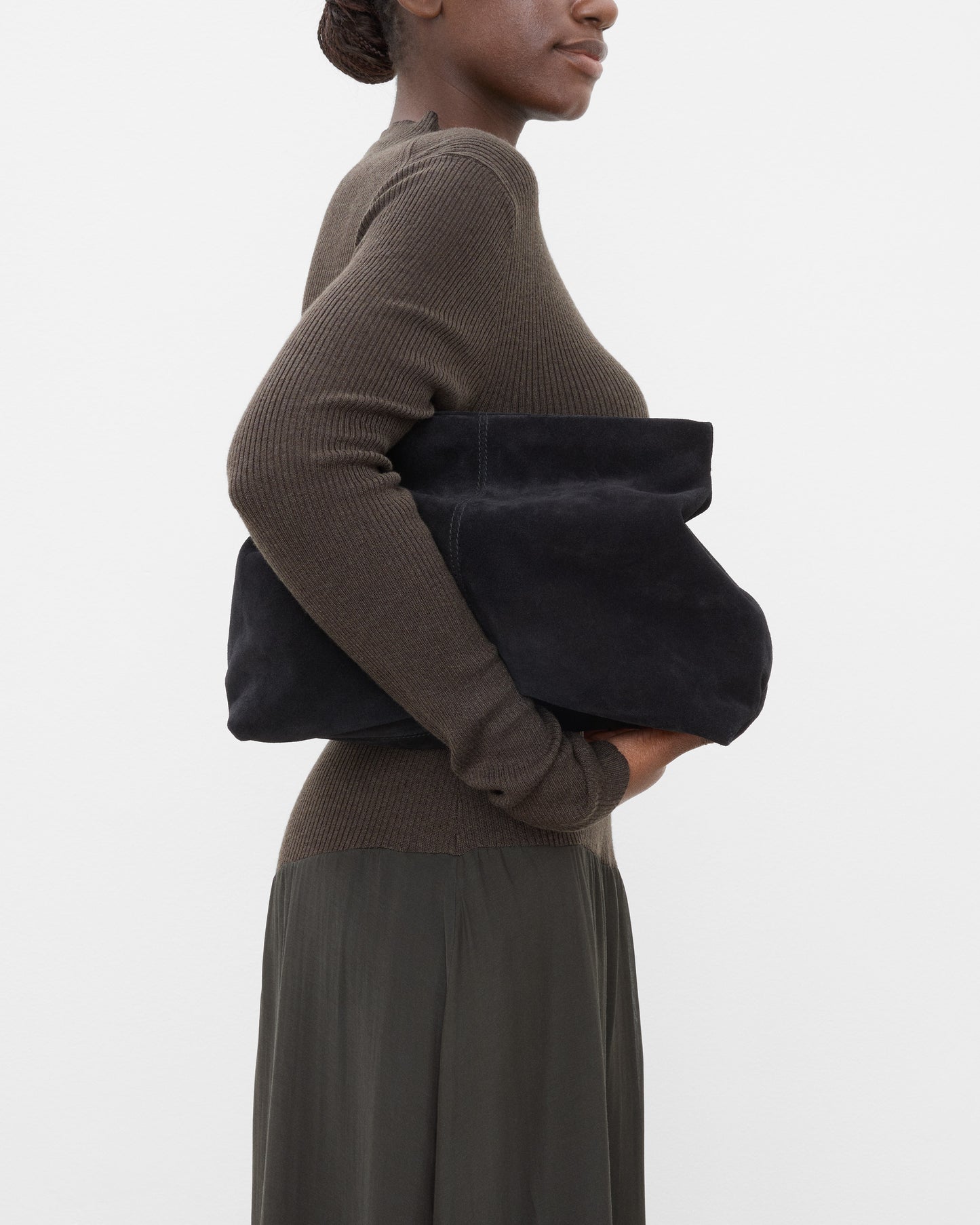 Clay Clutch Suede Black