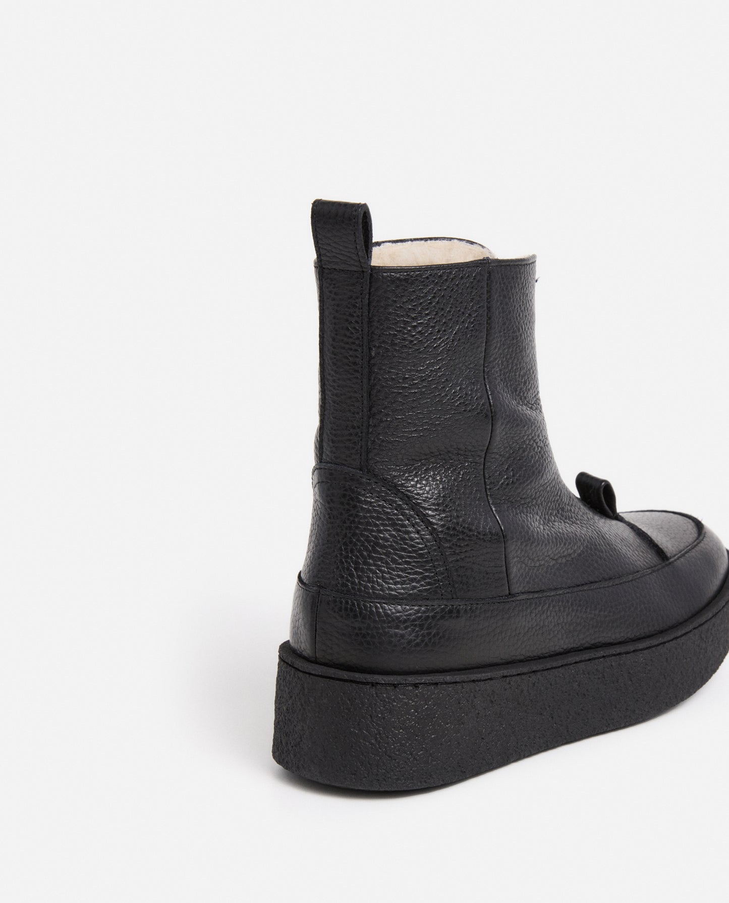 Amelia Grained Leather Black