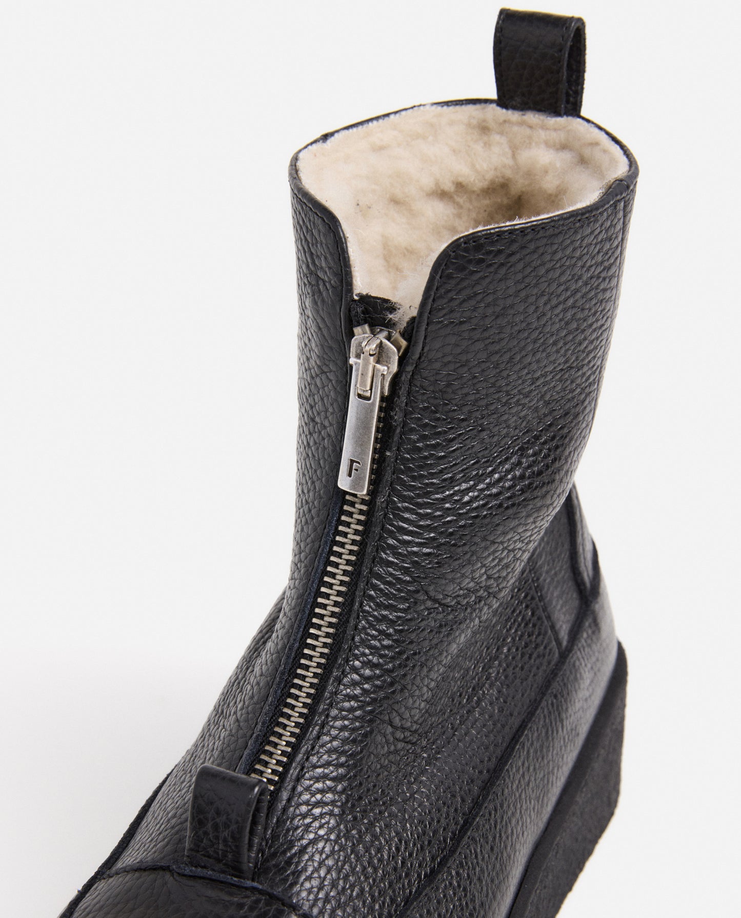 Amelia Grained Leather Black