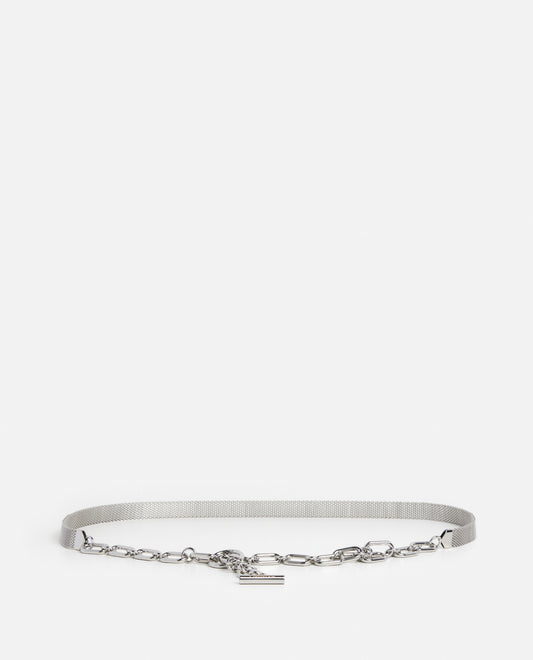 Antonia Belt Metal Pearl Grey