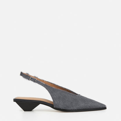 Avalon Leather Hair Stone Grey