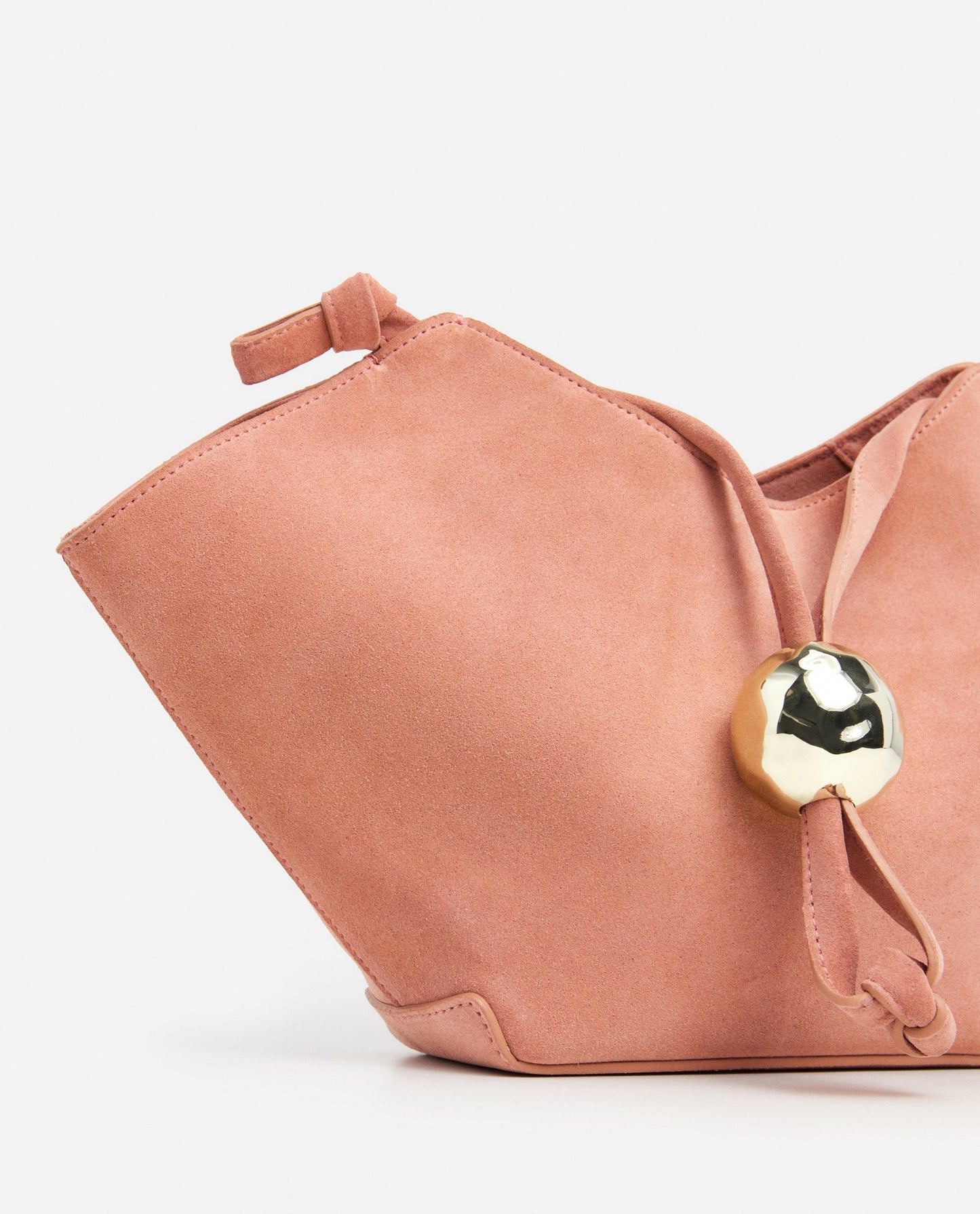 Donia Mini Handbag Suede Blush Pink