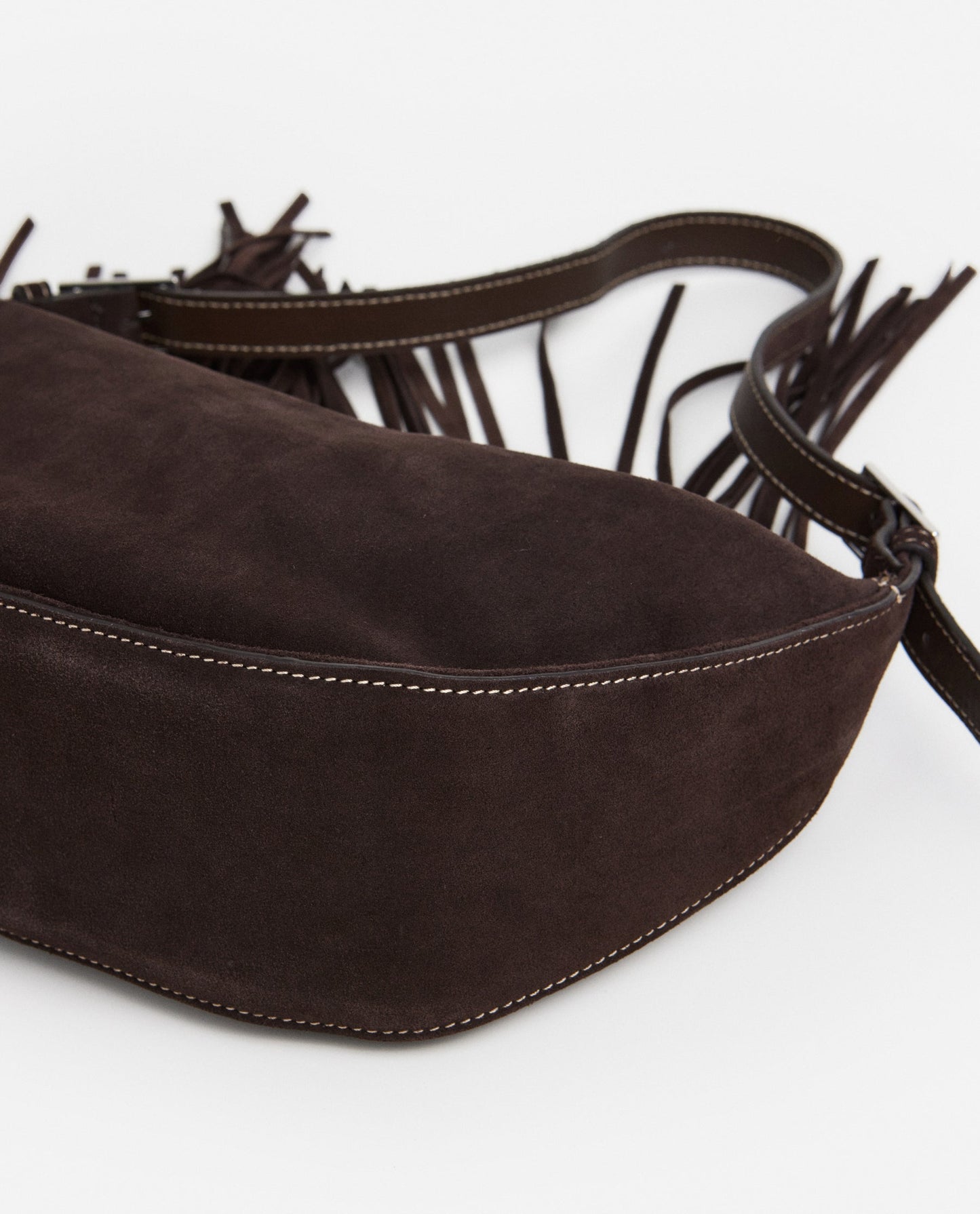 Ivy Cross Shoulder Bag Suede Chocolate
