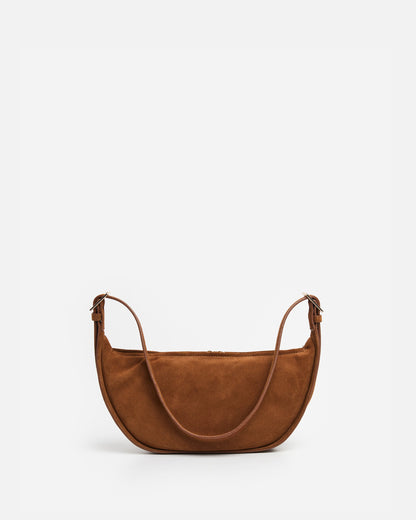 Irma Shoulder Bag Suede Bourbon