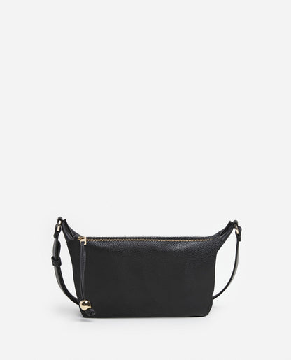 Ru Crossbody Bag Grained Leather Black