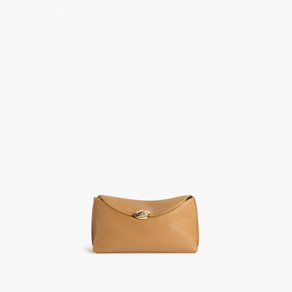 Hanna Clutch Grained Leather Cognac