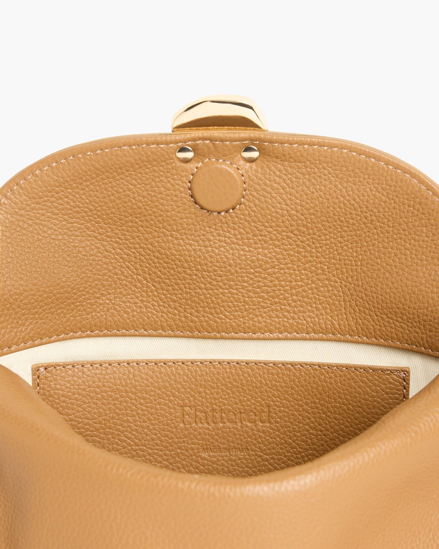 Hanna Clutch Grained Leather Cognac