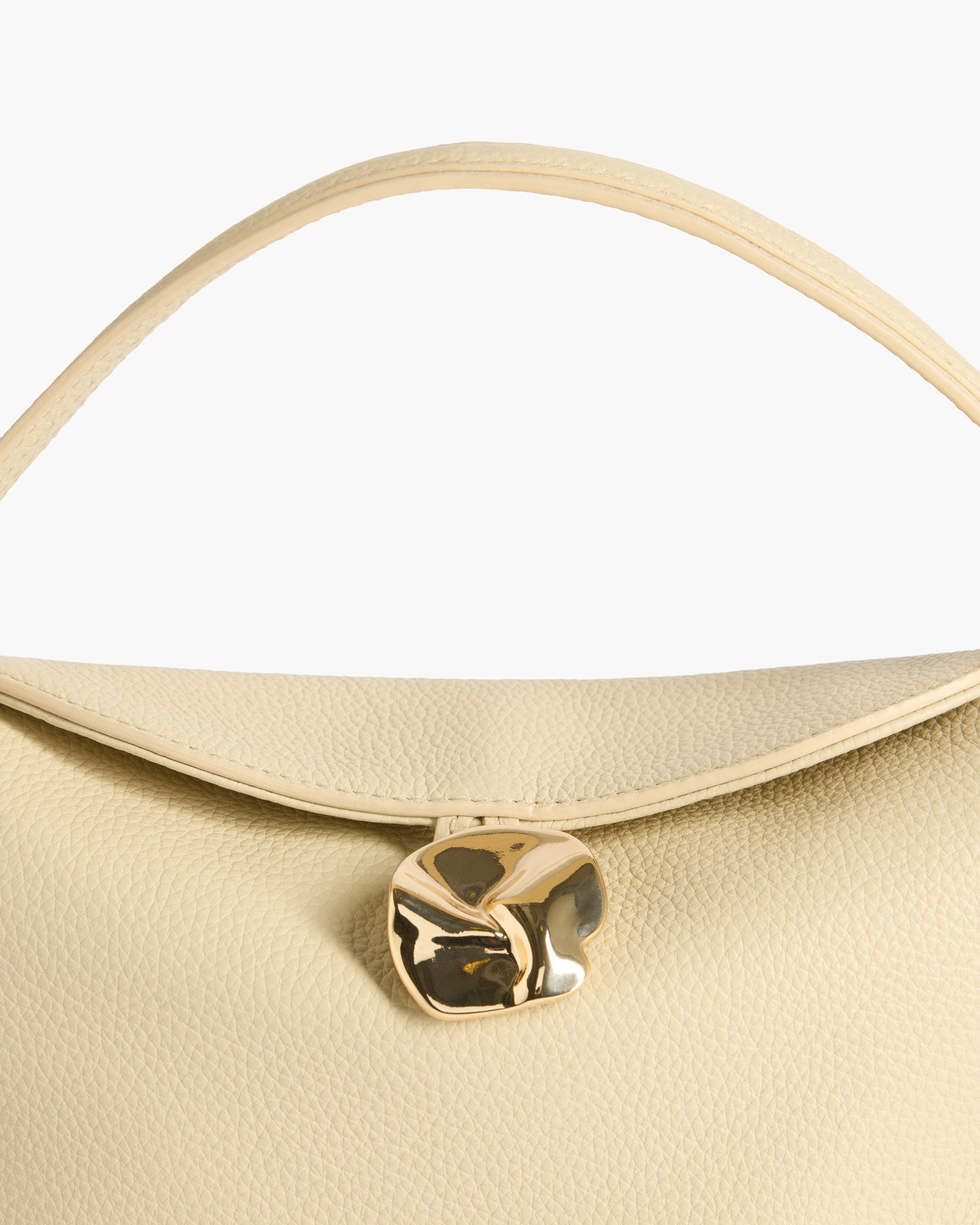 Hanna Mini Bag Grained Leather Creme