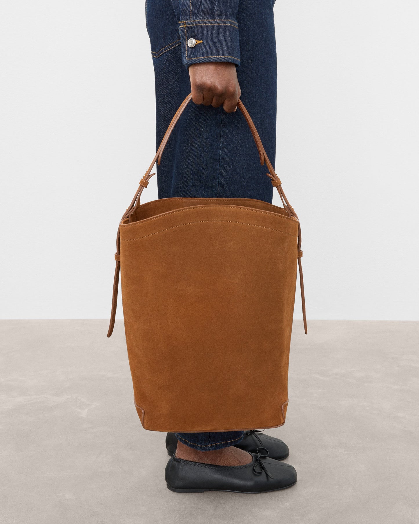 Joyce Handbag Suede Bourbon