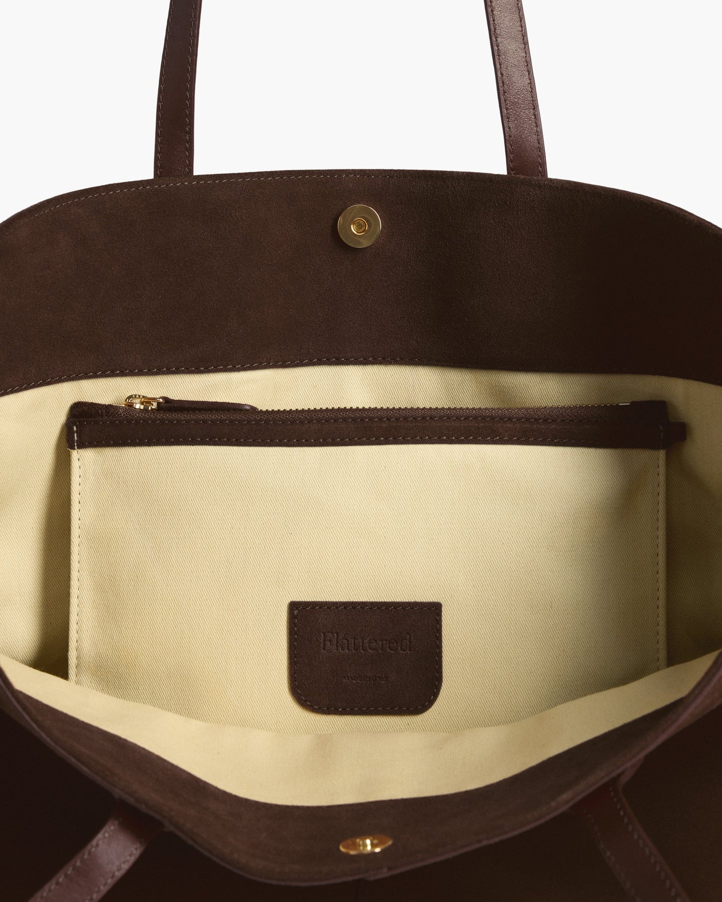 Lesley Tote Bag Suede Chocolate