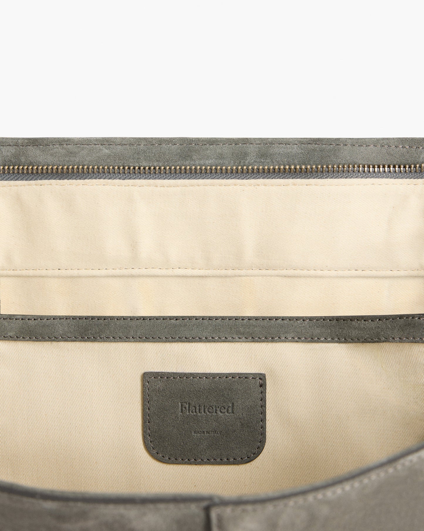 Lisa Bowler Bag Suede Stone Grey