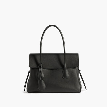 Lydia Tote Bag Grained Leather Black