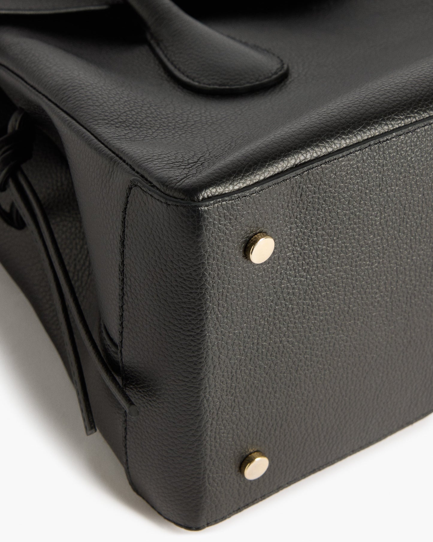 Lydia Tote Bag Grained Leather Black