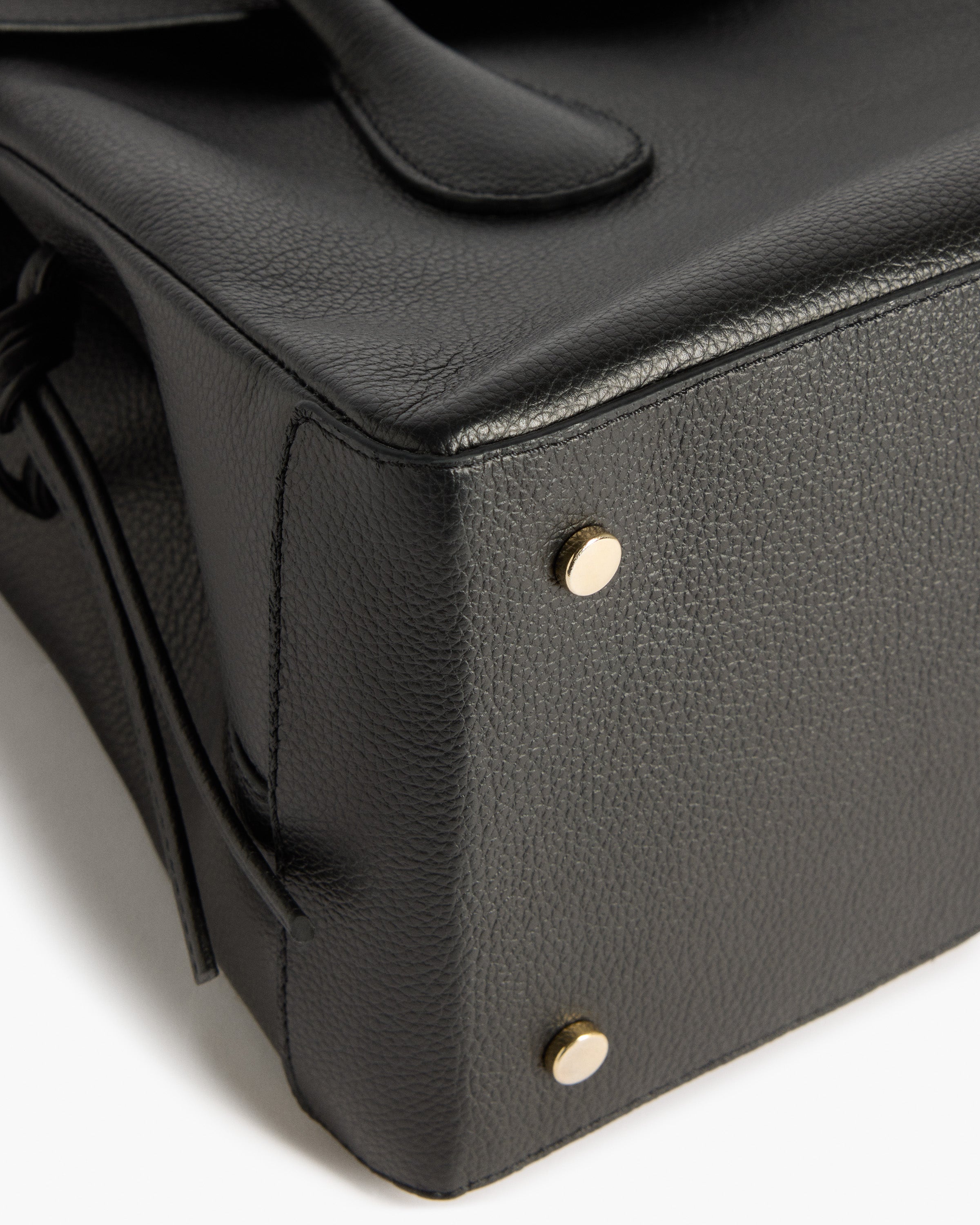 Lydia Tote Bag Grained Leather Black
