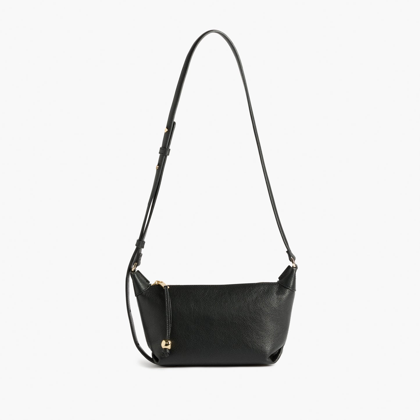 Ru Crossbody Bag Grained Leather Black